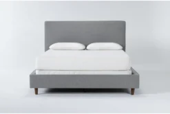 Dean Charcoal Queen Upholstered Panel Bed