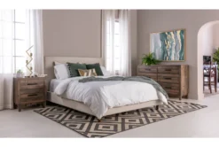 Dean Sand Full Upholstered Panel Bed -Furniture Store 102774 beige fabric upholstered panel bed room 26