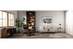 Barton 103" Bookcase -Furniture Store 209198 black wood bookcase room 43