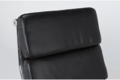 Moby Black Faux Leather High Back Rolling Office Chair -Furniture Store 223558 black faux leather office chair detail 44