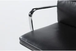 Moby Black Faux Leather High Back Rolling Office Chair -Furniture Store 223558 black faux leather office chair detail 45
