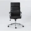 Moby Black Faux Leather High Back Rolling Office Chair 1 Moby Black Faux Leather High Back Rolling Office Chair -Furniture Store 223558 black faux leather office chair signature 01