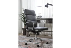 Moby Grey Faux Leather High Back Rolling Office Chair -Furniture Store 223560 grey multi media office chair room 32