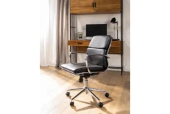 Moby Black Faux Leather Low Back Rolling Office Chair -Furniture Store 223564 black faux leather office chair room 49