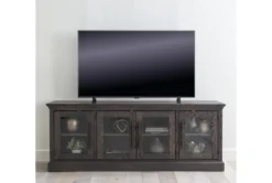 Wakefield 85" TV Stand With Glass Doors -Furniture Store 225440 brown wood media console room 31