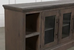 Wakefield 97" TV Stand With Glass Doors -Furniture Store 225443 brown wood tv stand 6