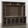 Wakefield 97" 2 Piece Wall Entertainment Center With Glass Doors