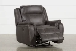Griffin Grey Power Recliner -Furniture Store 233512 grey fabric power recliner 2