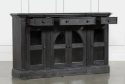 Chapleau II 72" Server -Furniture Store 236908 black wood server detail 02