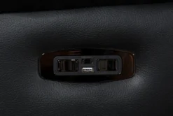 Connie Midnight Power Wallaway Recliner With Power Headrest & USB -Furniture Store 240982 black fabric recliner detail 10