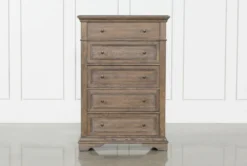 Chapman Chest Of Drawers -Furniture Store 242805 brown wood chest of drawers front 02