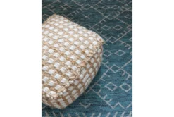 Pouf-Ivory And Khaki Jute & Chenille Square -Furniture Store 243484 natural fiber pouf room 45