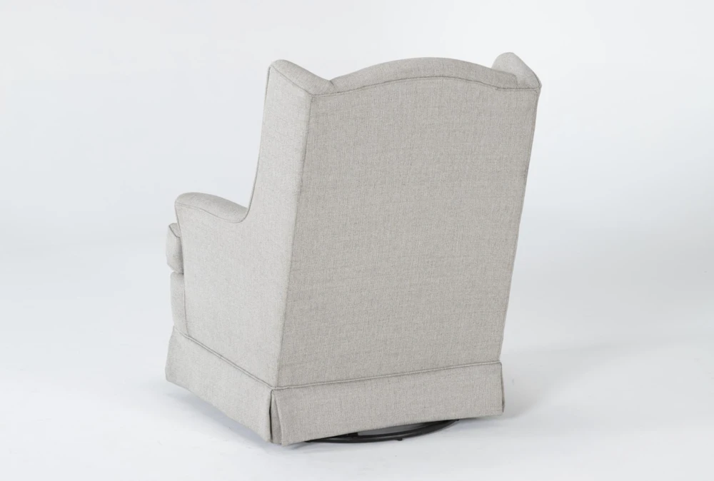 Bailey Linen Flare Arm Wing Skirted Swivel Glider 5 Bailey Linen Flare Arm Wing Skirted Swivel Glider - Image 3