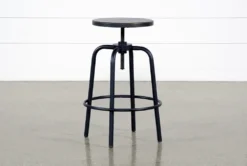 Millie Adjustable 24" Counter Stool -Furniture Store 245068 brown wood counterstool recline 02