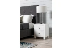 Larkin White 23" Nightstand -Furniture Store 246483 white mdf nightstand room 07