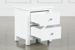 Larkin White 23" Nightstand -Furniture Store 246483 white mdf nightstand storage 03