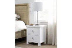 Larkin White 23" Nightstand -Furniture Store 246483 white wood nightstand room 44