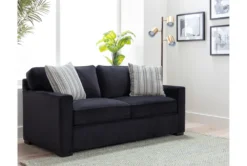 Silas III Memory Foam 72" Velvet Full Sleeper -Furniture Store 248399 black fabric sleeper sofa room 20