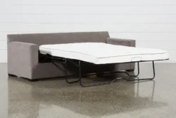 Taren II Reversible 93" Sofa/Chaise Sleeper With Storage Ottoman -Furniture Store 248436 brown fabric sleeper sleeper 02