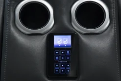 Bridget Grey 74" Power Reclining Console Loveseat With Power Headrest, Lumbar & USB -Furniture Store 248841 grey polyester console loveseat hardware 07