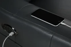 Bridget Grey Power Wallaway Recliner With Power Headrest, Lumbar & USB 18 Bridget Grey Power Wallaway Recliner With Power Headrest, Lumbar & USB -Furniture Store 248843 grey polyester wallaway feature 17