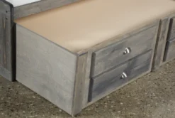 Summit Grey Twin Bookcase Daybed Bed With 2-Drawer Captains Trundle -Furniture Store 249088 grey wood bed hardware 06