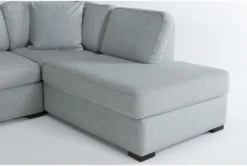 Aspen Tranquil Foam Modular 2 Piece Sleeper 108" Sectional With Right Arm Facing Armless Chaise -Furniture Store 249317 blue fabric sectional detail 45