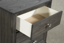 Malloy 28" Nightstand -Furniture Store 249854 grey wood nightstand hardware 04