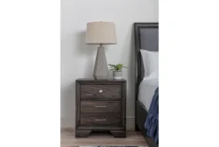 Malloy 28" Nightstand -Furniture Store 249854 grey wood nightstand room 09