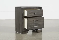 Malloy 28" Nightstand -Furniture Store 249854 grey wood nightstand storage 03