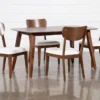 Kara 60" Dining With Side Chair Set For 4 -Furniture Store 250785 brown wood dining set signature 01