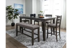 Ashford II 60-78" Extension Counter Table -Furniture Store 251030 grey wood counter height table room 33