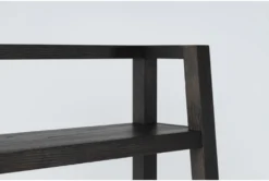 Pierce Espresso 72" Leaning Bookcase -Furniture Store 251061 brown wood bookcase detail 44