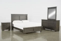 Marco Charcoal California King 4 Piece Bedroom Set
