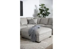 Greer Stone Large Cocktail Ottoman -Furniture Store 251723 beige leather ottoman room 35