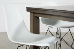 Ashford II 66" Dining With Bench + Alexa White Chair Set For 6 -Furniture Store 252083 grey wood dining set detail 03