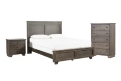 Marco Charcoal Queen 3 Piece Bedroom Set
