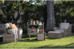Capri Outdoor End Table -Furniture Store 253575 grey wicker end table room 43