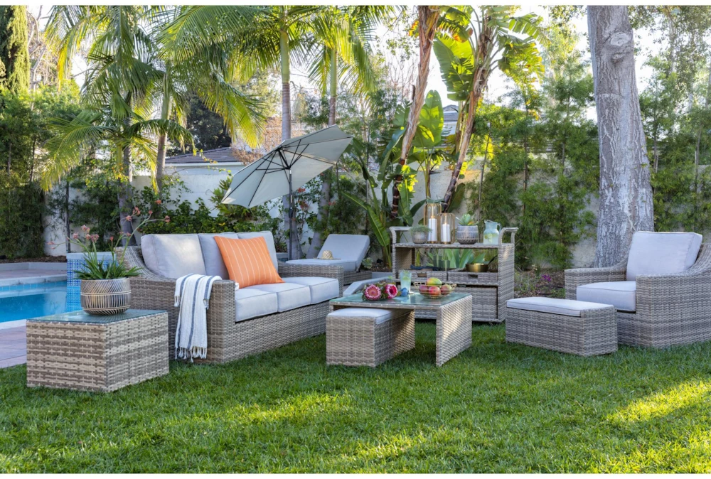 Capri Outdoor Coffee Table With Two Ottomans 8 Capri Outdoor Coffee Table With Two Ottomans - Image 6