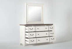 Garland 9 Drawer Dresser/Mirror -Furniture Store 254209 v1 white dresser and mirror side 03