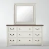 Garland 9 Drawer Dresser/Mirror -Furniture Store 254209 v1 white dresser and mirror signature 01