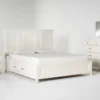 Presby White California King Storage 4 Piece Bedroom Set -Furniture Store 254268 white wood bedroom set signature 01