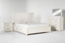 Presby White California King Storage 4 Piece Bedroom Set
