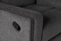 Hewitt Grey Manual Recliner -Furniture Store 254372 grey fabric recliner hardware 08