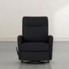 Dale IV Leather Swivel Glider Recliner -Furniture Store 255884 black leather recliner signature 01