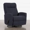 Dale IV Fabric Swivel Glider Recliner 2 Dale IV Fabric Swivel Glider Recliner -Furniture Store 255885 blue fabric swivel glider signature 01