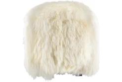 Pouf-Sheepskin Cube White -Furniture Store 256308 white fiber pouf detail 44