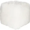 Pouf-Sheepskin Cube White 1 Pouf-Sheepskin Cube White -Furniture Store 256308 white fiber pouf signature 01