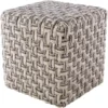 Pouf-Basket Weave Charcoal And Cream -Furniture Store 256311 natural fiber pouf signature 01