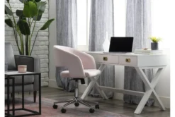 Phoebe Blush Velvet Rolling Office Chair 17 Phoebe Blush Velvet Rolling Office Chair -Furniture Store 256361 pink multi media office chair room 35